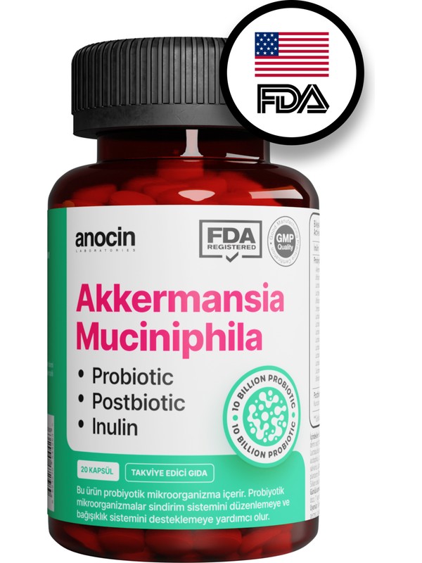 Akkermansia Muciniphila Probiyotik + Prebiyotik + Postbiyotik + Inulin . X6 Kat Daha Çok Akkermansia