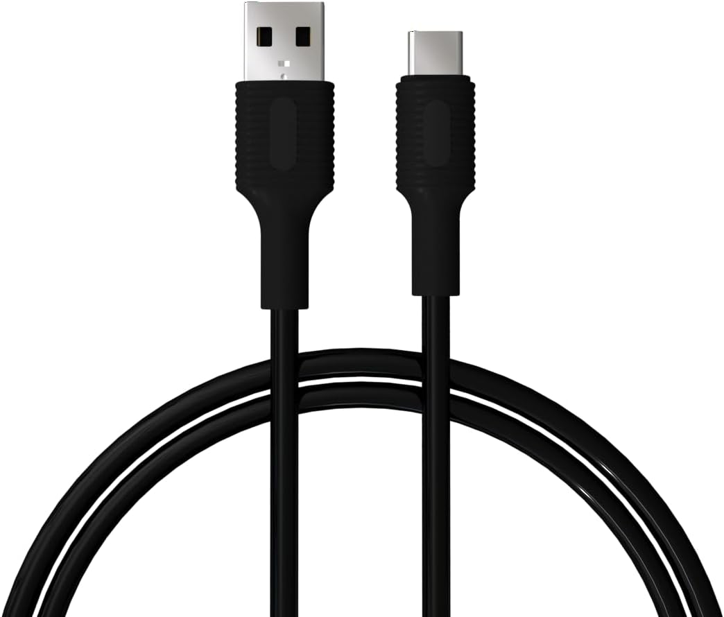 Örgülü USB A-C Hızlı Şarj Kablosu, Siyah (100 CM)