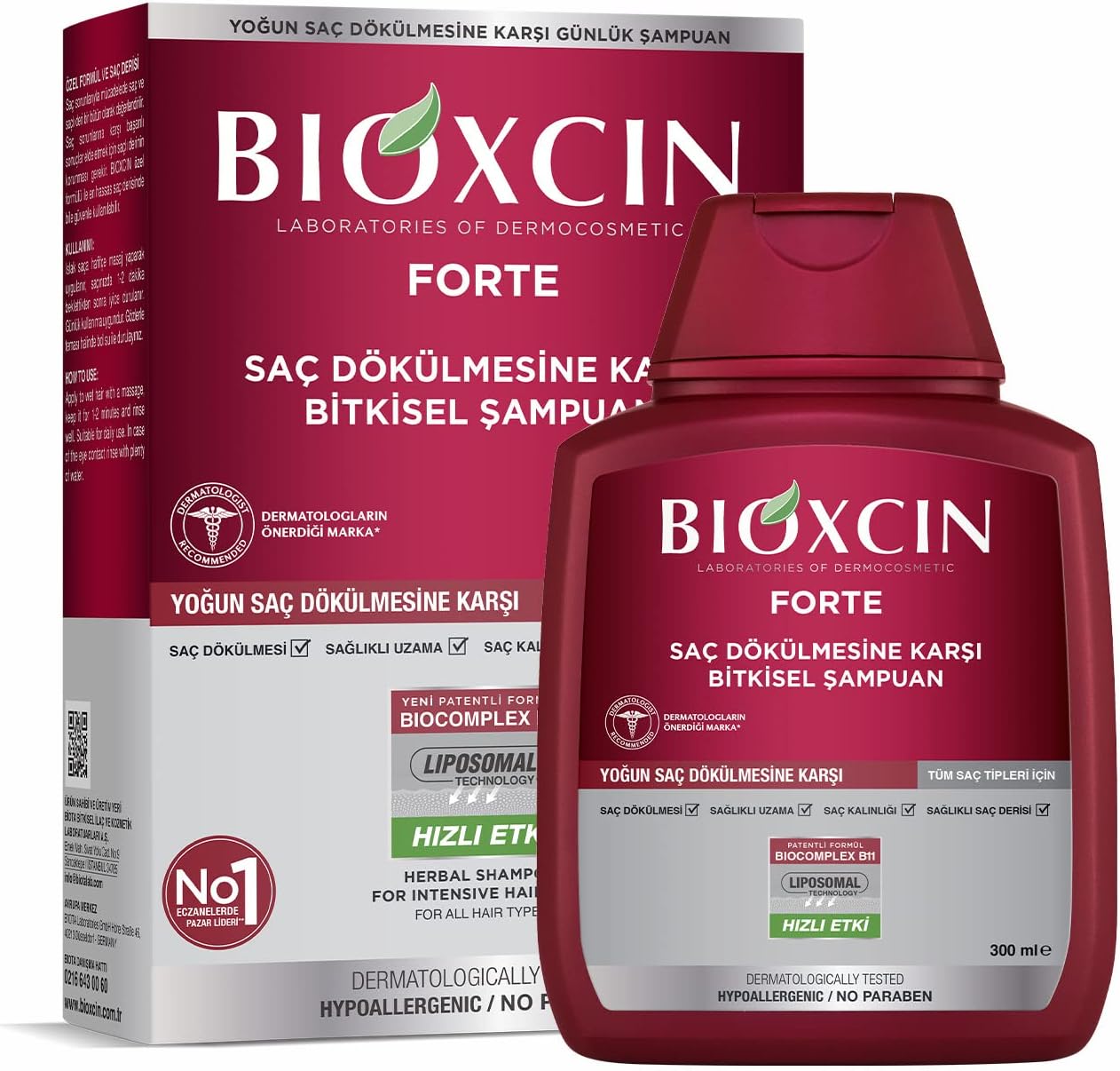 Bioxcin Keratin & Argan Onarıcı Şampuan 300 ml – Yıpranmış Saçlar İçin Nemlendirici ve Onarıcı Bakım
