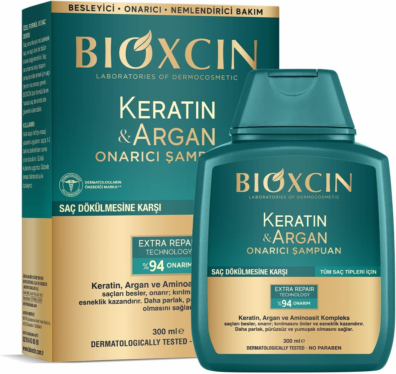 Bioblas Saç Dökülmesine Karşı Bitkisel Şampuan – Argan & Zeytinyağı İçerikli, Biocomplex B19, Parlaklık ve Onarım Sağlayan Şampuan, 360 ml
