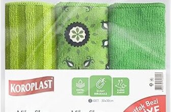 Çok Amaçlı Mikrofiber Mutfak Bezi 3’lü Ekonomik İz Bırakmaz, Ekstra Emici, Hızlı Kuruyan Mikrofiber Temizlik Bezi, Mutfak, Ofis, Kafe, Otel