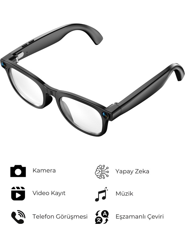 Dvyen G2 Pro Akıllı Yapay Zeka (Aı) Gözlük – Kamera, Bluetooth, Hafıza, Müzik, Aı Ast., Canlı Çeviri, Ipx5