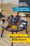EFSANE KAMP – Portatif Taşınabilir Keyf-i Ala Kamp Mangal Masası 80cm x 50 cm