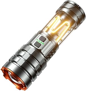El Feneri Kamp 50W Ultra Güçlü LED – 2’si 1 Arada Su Geçirmez Şarj Edilebilir Fener, Çok Fonksiyonlu Tungsten Ortam Işığı, Zoom Özellikli Dış Mekan Aydınlatma ve Acil Durum Lambası (YÜKSEK PARLAKLIK)