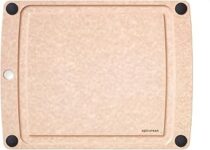 Epicurean 505-181301003 Hepsi Bir Arada Kesme Tahtası, Kaymaz Ayak ve Yemek Oluklu ve 43 cm x 33 cm, Doğal