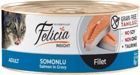 Felicia Yaş Kedi Maması, Somonlu Fileto, Tahılsız, 85 g
