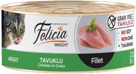 Felicia Yaş Kedi Maması, Tavuklu Fileto, Tahılsız, 85 g