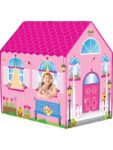 Furkan Toys Kız Çocuklar İçin Rüya Evi Oyun Çadırı – İki Girişli, Açılabilir Pencereli, Dayanıklı Kumaş