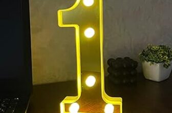 giftmoda 3D Işıklı Led Sayı Dekoratif Aydınlatma Büyük Boy 1