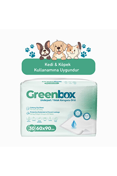 Greenbox 60×90 Hijyenik Tuvalet Eğitim Pedi 30’lu 1 Paket 30 Adet