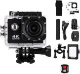 Jouis 4K Ultra HD Su Geçirmez Aksiyon Kamerası – 16MP Wifi Spor Kamera, 170° Geniş Açılı Lens, 2.0 İnç Ekran, 2.4G Kablosuz Bilek Uzaktan Kumandalı, Bisiklet ve Sualtı Dalış Seti