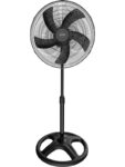 Kumtel KTF-345 Siyah 18 İnç Ayaklı Vantilatör 60 W, 5 Pervaneli, 3 Kademeli, 132 cm Ayarlanabilir Yükseklik