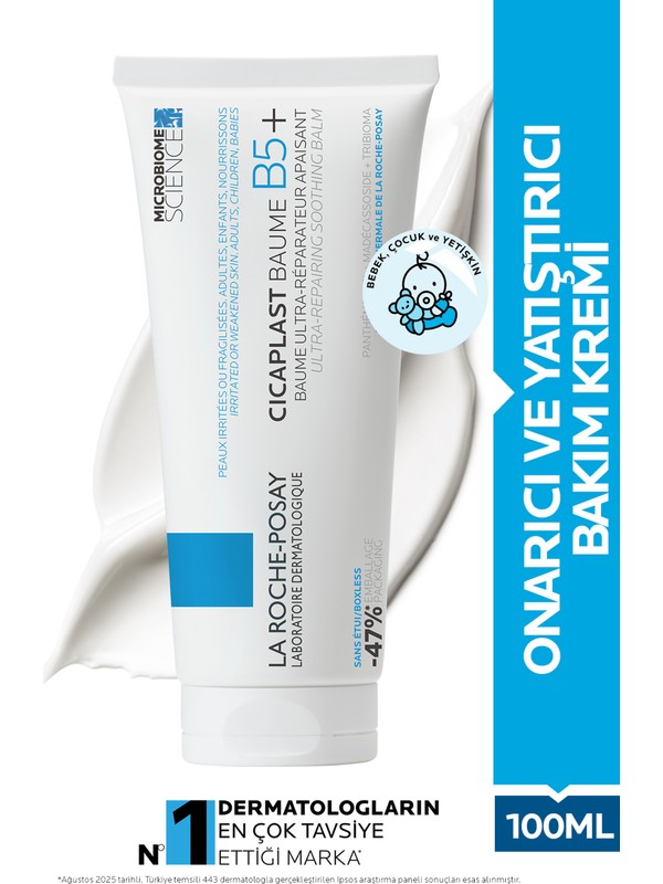 La Roche-Posay Cicaplast Baume B5 100 ml- Kuru ve Tahriş Olmuş Ciltler İçin Onarıcı Bakım Kremi