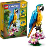 LEGO Creator Egzotik Papağan 31136-7 Yaş ve Üzeri Çocuklar için Papağan, Balık ve Kurbağa Modelleri İçeren Yaratıcı Oyuncak Yapım Seti (253 Parça)