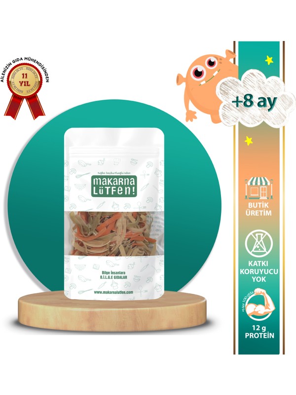 Makarna Lütfen Karışık Sebzeli Erişte (+8 Ay-200 gram)