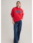 Mavi Mavi Logo Baskılı Kapüşonlu Kırmızı Sweatshirt 1600361-82054