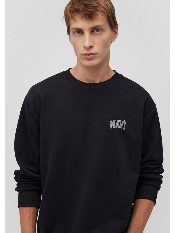Mavi Mavi Logo Baskılı Siyah Sweatshirt 0611716-900