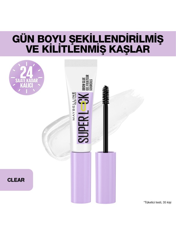 Maybelline New York Super Lock Brow Glue Kaş Sabitleyici Maskara – Şeffaf