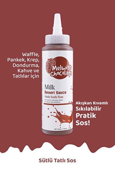 Melwiss Chocolate Beyaz Tatlı Sos 330gr – Waffle & Krep & Pankek Sosu