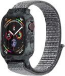 Microsonic Apple Watch Series 6 40mm Kordon Camouflage Armor Pro Gri