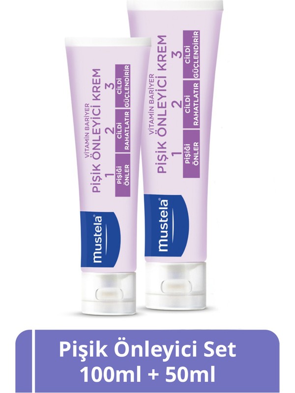Mustela Vitamin Bariyer 1.2.3. Bebek Pişik Önleyici Koruyucu Doğal Kökenli Krem 100 ml+50 ml