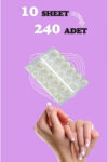 Nail Master 240 Adet Zararsız Takma Tırnak Yapıştırıcı Protez Yapıştırıcı Jel Sticker Tak Çıkar Yapıştırma Bandı