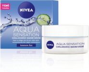 NIVEA Aqua Sensation Canlandırıcı Yüz Bakım Kremi 50ml, Nemlendirici, Salatalık Özü, Dolgun Cilt