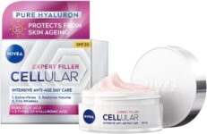 NIVEA Cellular Expert Filler Yoğun Yaşlanma Karşıtı Gündüz Bakım Yüz Kremi 50 ml, Hyaluronik Asit ve Folik Asit, SPF30 Güneş Koruması