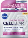 NIVEA Cellular Expert Filler Yoğun Yaşlanma Karşıtı Gündüz Bakım Yüz Kremi 50 ml, Hyaluronik Asit ve Folik Asit, SPF15 Güneş Koruması
