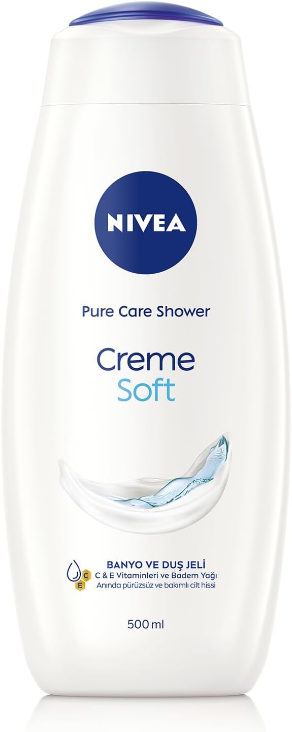 NIVEA Men Boost Duş Jeli 500 ml, 3’ü 1 Arada Komple Bakım, Vücut, Saç ve Yüz için, Kafein ile Canlandırıcı Bakım