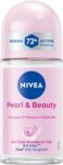 NIVEA Kadın Roll on Deodorant Pearl&Beauty 50 ml,72 Saat Terlemeye Karşı Anti Perspirant Koruma,Çiçeksi Pudra Kokusu,Yumuşak Koltuk Altı,Avokado Yağı,İnci Özleri, Etil Alkol İçermez