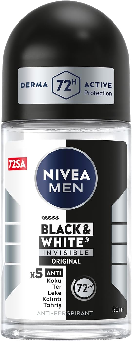 NIVEA Kadın Roll on Deodorant Pearl&Beauty 50 ml,72 Saat Terlemeye Karşı Anti Perspirant Koruma,Çiçeksi Pudra Kokusu,Yumuşak Koltuk Altı,Avokado Yağı,İnci Özleri, Etil Alkol İçermez