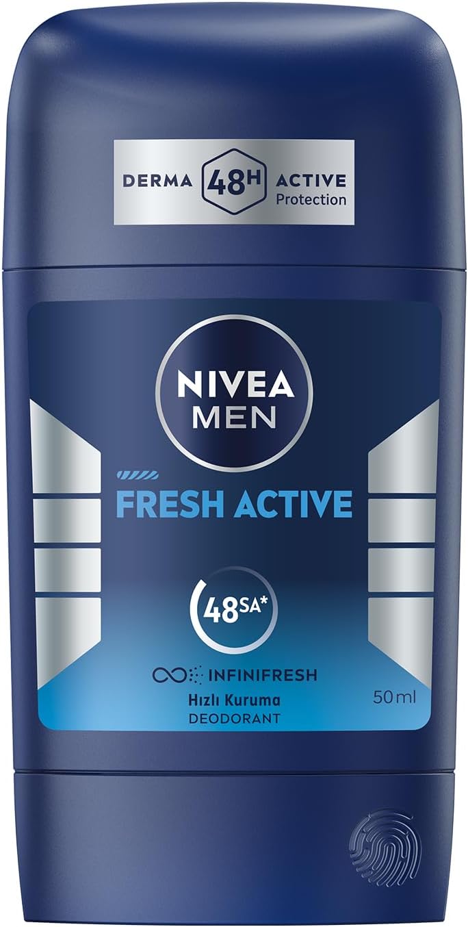 NIVEA MEN Erkek Roll On Deodorant Black&White Invisible Fresh 50 ml,72 Saat Anti-perspirant Terleme ve Ter Kokusuna Karşı Koruma,Giysilerde Leke Karşıtı,Erkeksi Koku,Etil Alkol İçermez