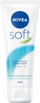 NIVEA Soft Krem 75 ml, Nemlendirici Bakım Kremi, Yüz, Vücut, El, Jojoba Yağı ve E Vitamini ile Cilt Bakımı, Anında Emilen Hafif Formül, Tüm Ciltler için