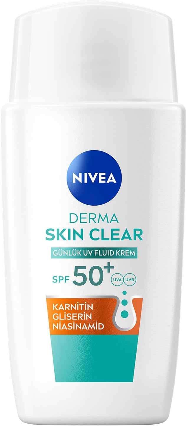 NIVEA Luminous630 Leke Karşıtı Gündüz Bakım Kremi 40ml, SPF50 Yüksek Güneş Koruyucu, Hyaluronik Asit, E vitamini, Hassas Cilt, Yüz Güneş Koruyucu, Koyu Leke, Güneş Lekesi Karşıtı