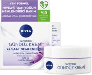 NIVEA Yatıştırıcı Gündüz Yüz Bakım Kremi 50 ml, Nemlendirici, SPF15 Güneş Koruması, Hassas Ciltler