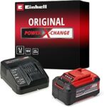 Orijinal Einhell 5.2 Ah akü ve şarj cihazı Power X-Change Başlangıç Kiti (Li-ion, 18 V, 100 dakika şarj süresi, tüm Power X-Change cihazları için uygun) – 4512147
