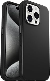 OtterBox iPhone 15 Pro için MagSafe Kılıfı Simetri, Darbeye Dayanıklı, Düşmeye Dayanıklı, Koruyucu İnce Kılıf, 3x Askeri Sınıf Test Edildi, Siyah, 1 Adet