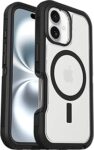 OtterBox iPhone 16 Uyumlu Defender Series XT MagSafe Kılıf, Darbeye Karşı Koruyucu Kılıf, Şeffaf/Siyah