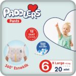 Paddlers Külot Bebek Bezi 6 Numara X-Large 20 Adet (15+Kg) Eko Paket