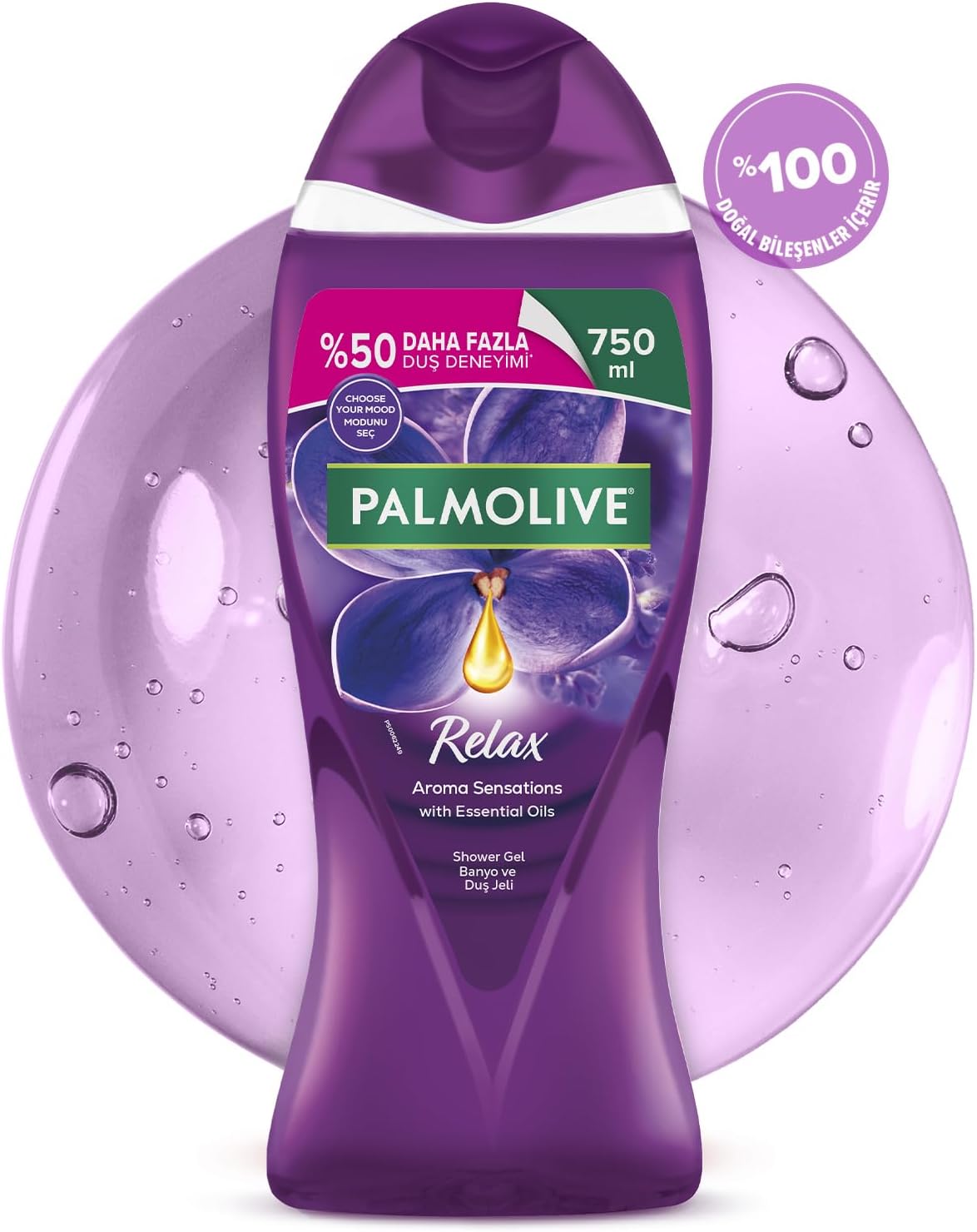 Palmolive Luminous Oils Makademya Yağı & Şakayık Özleri ile Banyo ve Duş Jeli (500 ml)