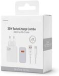 PDAteknoloji 33W Turbo Hızlı Şarj Adaptörü + Type-C Kablo Beyaz (3 Yıl Garantili)