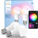 Philips Hue Essential 8W E27 806 Lumen Renkli Akıllı Ampul A60 (2’li Ekopaket)