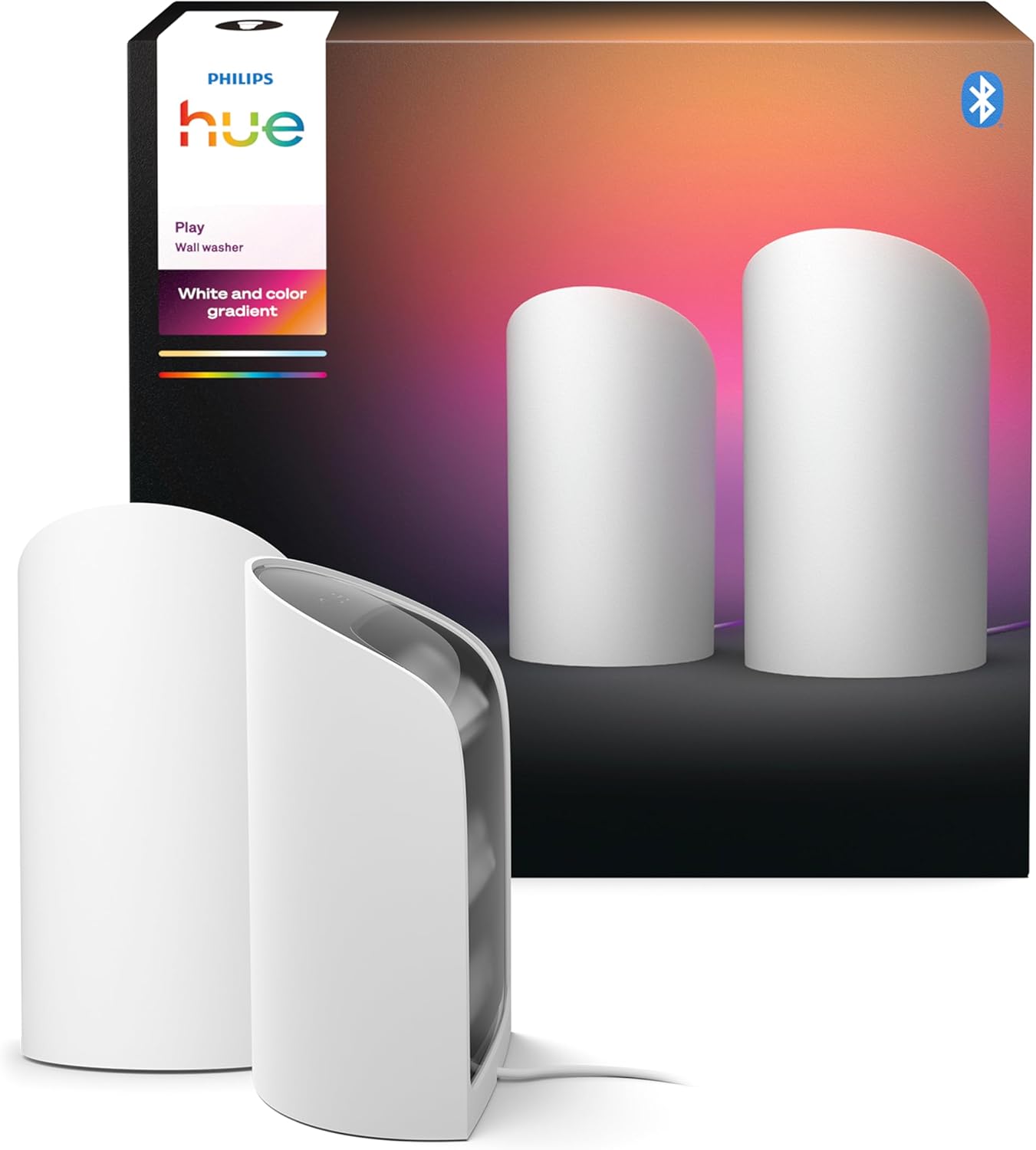 WiZ Ayarlanabilir beyaz ve renkli Rune tavan lambası (2100 lm), LED lamba, 16 milyon renk veya sıcak ila soğuk beyaz kısılabilir ışık, Wi-Fi üzerinden ses/uygulama ile akıllı ışık kontrolü, beyaz