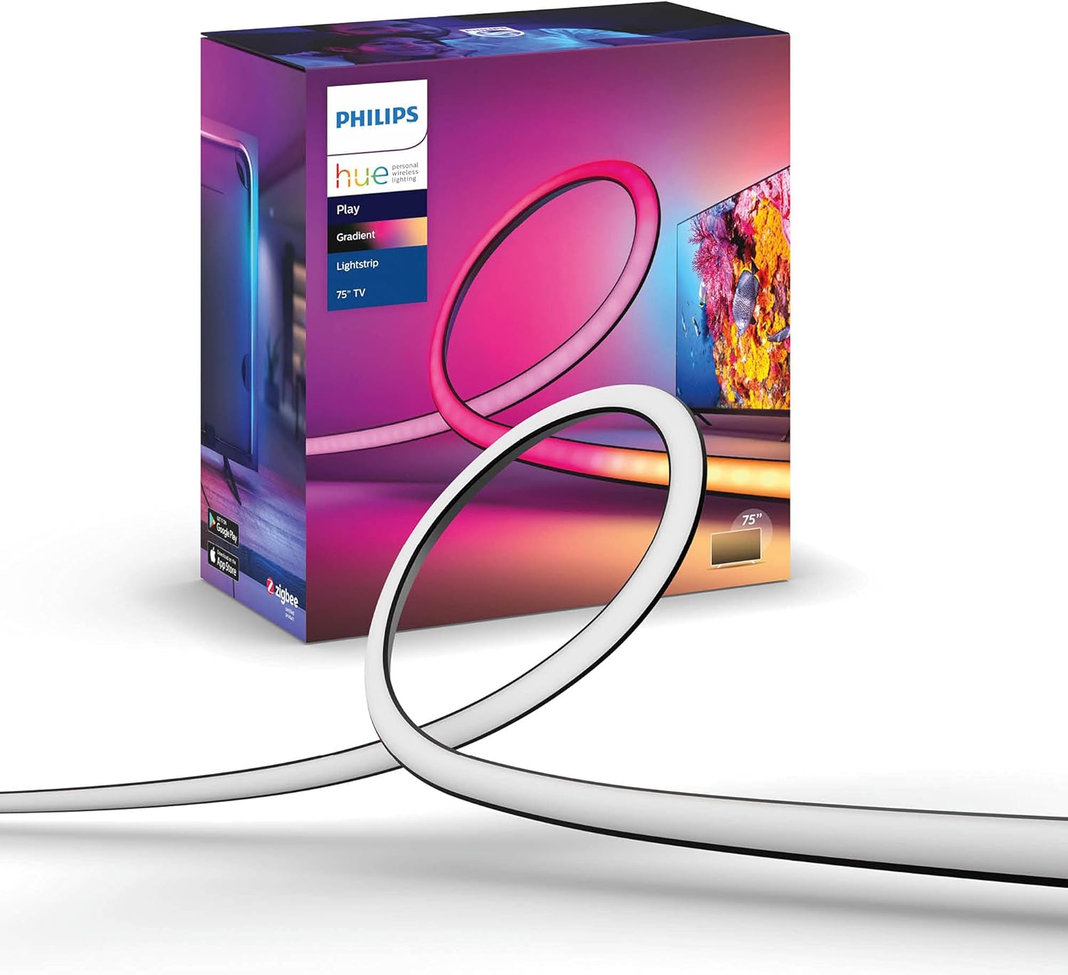 Philips Hue Gradient Renkli Akıllı Led Şerit Aydınlatma, 2m, 16 milyon renk ve renk geçişli