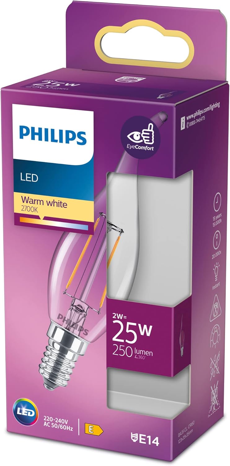 Philips LED classic 60W G93 E27 Sarı Işık Dim Edilmez LED Ampul