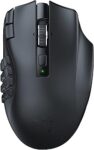 Razer Naga V2 HyperSpeed – Ergonomik Kablosuz MMO Oyun Faresi (19 Programlanabilir Düğme, HyperSpeed Kablosuz (2,4 GHz), Bluetooth, 250 Saate Kadar, Focus Pro 30K Optik Sensör) Siyah