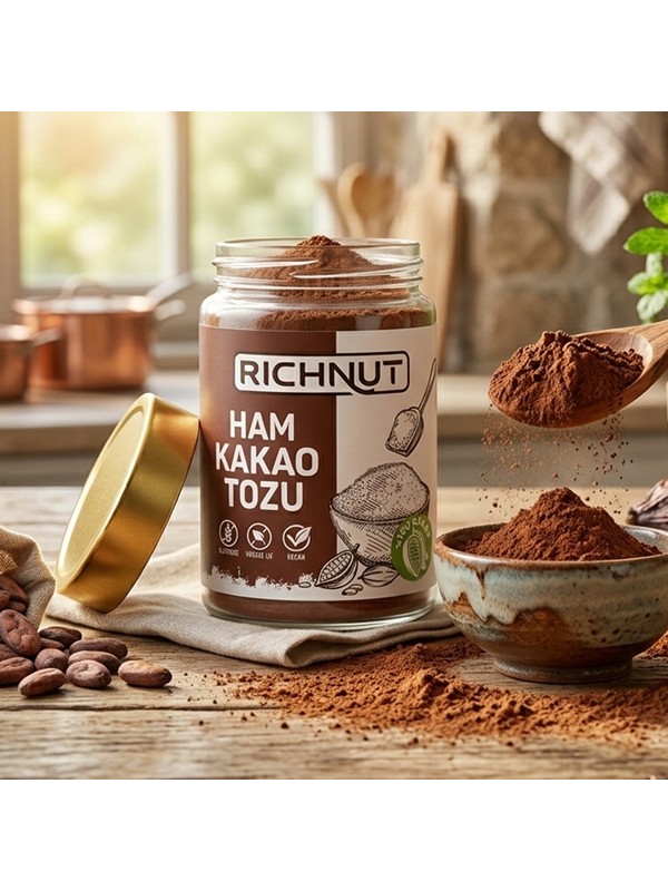 Richnut 140 gr Doğal Ham Kakao Tozu – Katkı Maddesi İçermeyen, Yoğun Aromalı, Vegan ve Vejetaryen Uyumlu