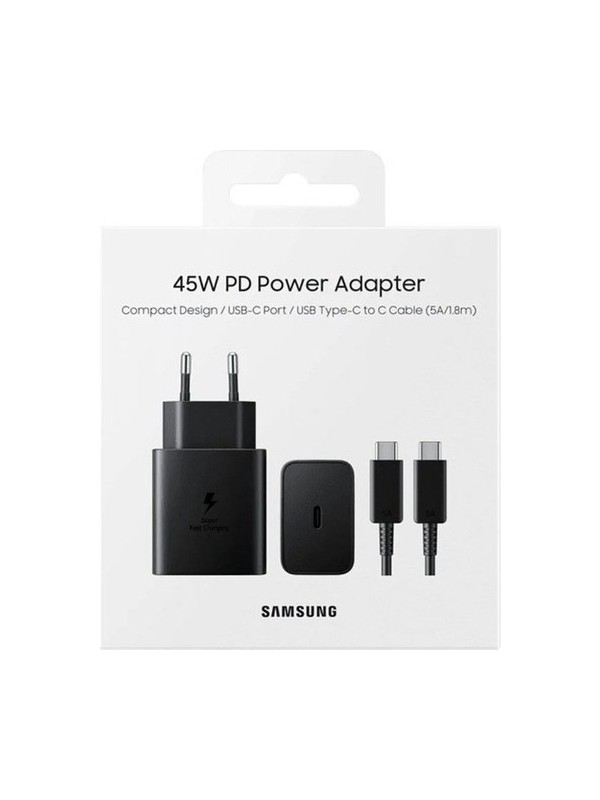 Samsung 45W Orjinal Type-C Süper Hızlı Şarj Cihazı  Siyah EP-T4510XBEGWW