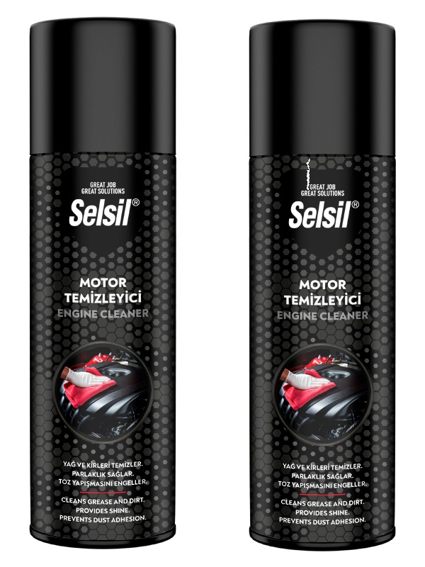 Selsil Motor Temizleme Spreyi 2 x 500 ml Derinlemesine Temizlik Araç Bakım Ürünü
